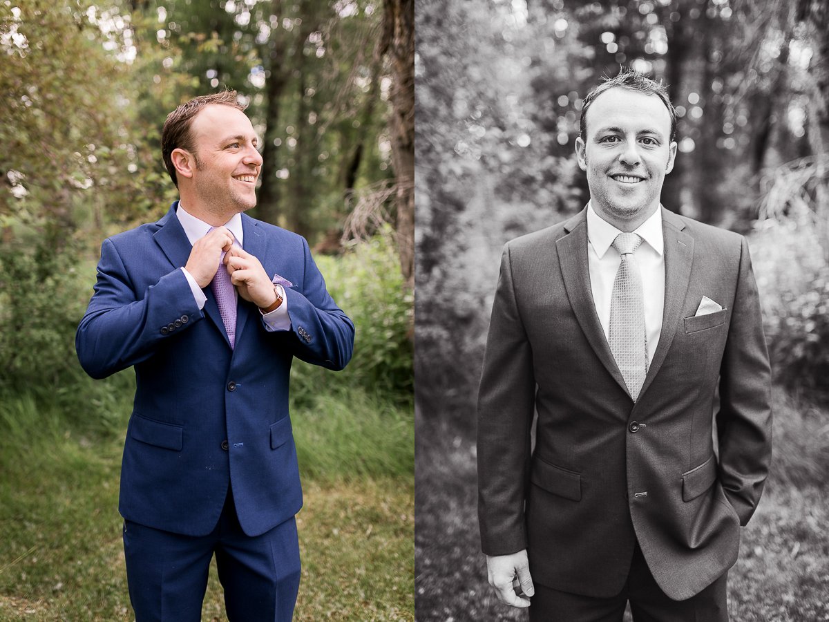 Noel and Dirk's Jackson Hole wedding with ceremony at the Wedding Tree in Bridger Teton National Forest and reception at the Bentwood Inn in Wilson, Wyoming. Photography by wyoming wedding photographer, Megan Lee Photography.