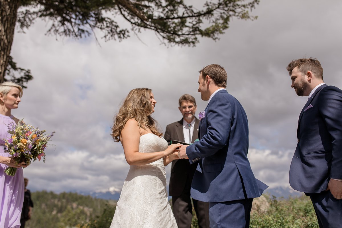 Noel and Dirk's Jackson Hole wedding with ceremony at the Wedding Tree in Bridger Teton National Forest and reception at the Bentwood Inn in Wilson, Wyoming. Photography by wyoming wedding photographer, Megan Lee Photography.