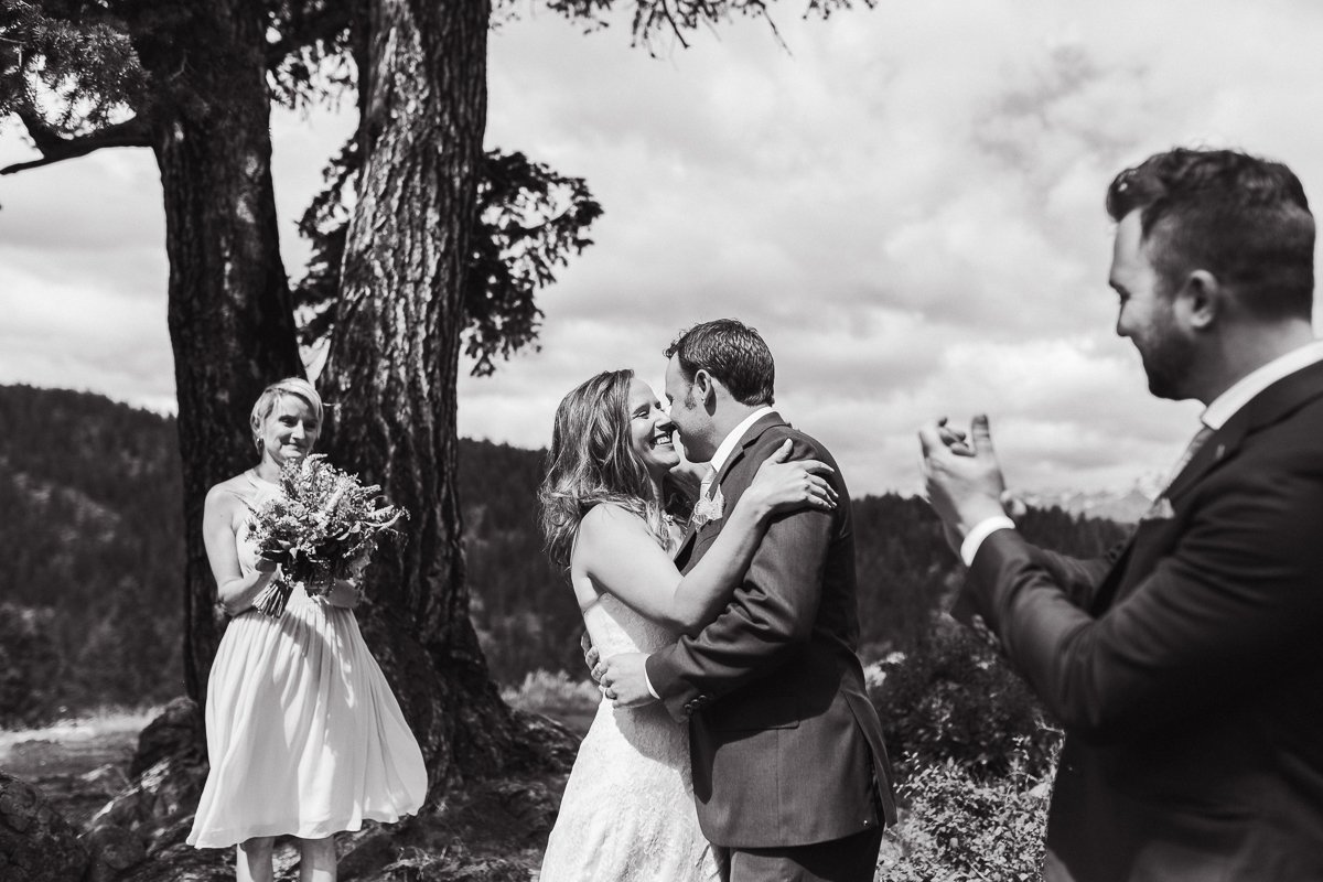 Noel and Dirk's Jackson Hole wedding with ceremony at the Wedding Tree in Bridger Teton National Forest and reception at the Bentwood Inn in Wilson, Wyoming. Photography by wyoming wedding photographer, Megan Lee Photography.
