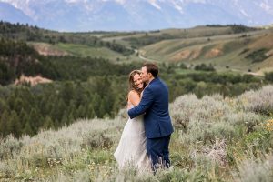 Noel and Dirk's Jackson Hole wedding with ceremony at the Wedding Tree in Bridger Teton National Forest and reception at the Bentwood Inn in Wilson, Wyoming. Photography by wyoming wedding photographer, Megan Lee Photography.