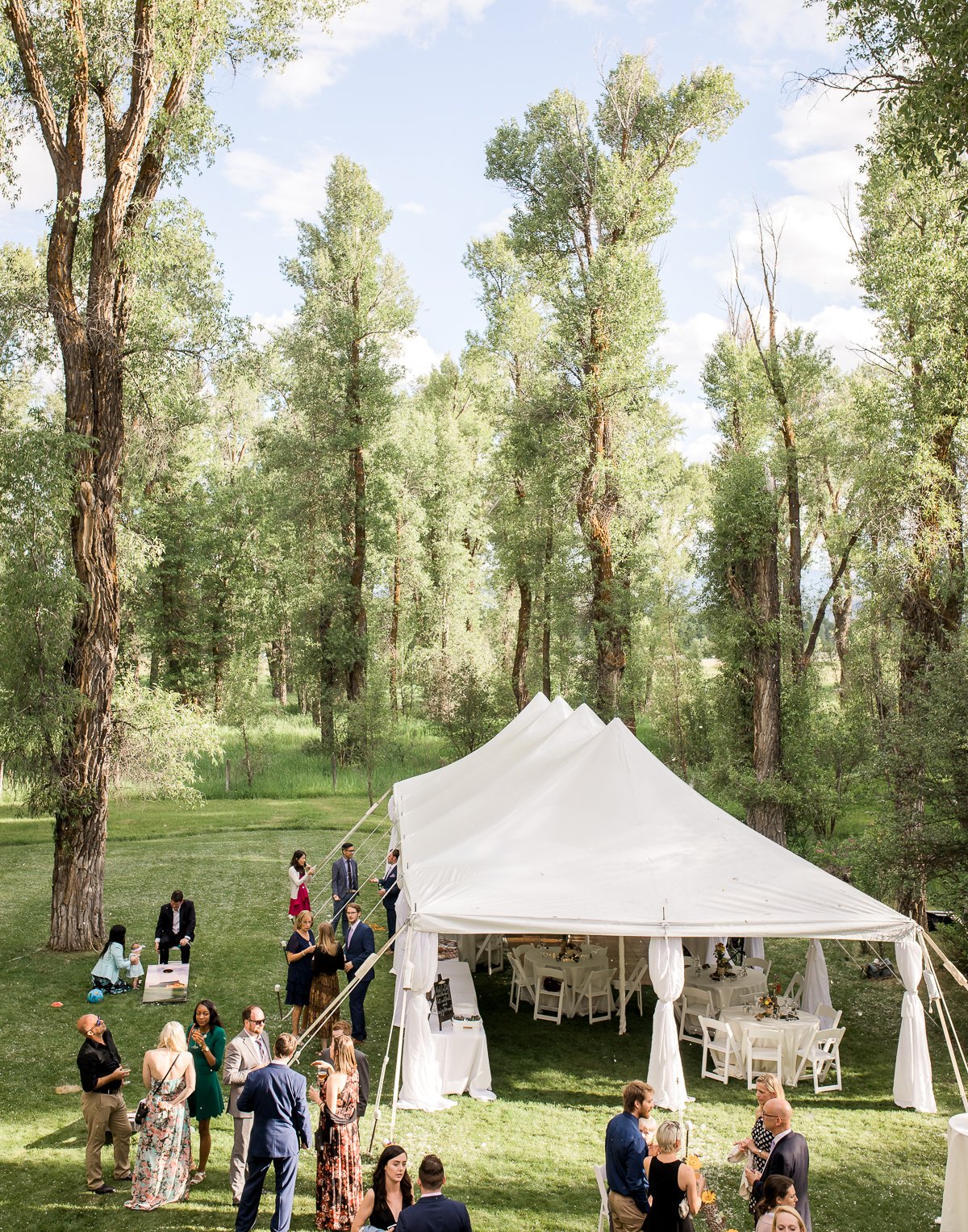 Noel and Dirk's Jackson Hole wedding with ceremony at the Wedding Tree in Bridger Teton National Forest and reception at the Bentwood Inn in Wilson, Wyoming. Photography by wyoming wedding photographer, Megan Lee Photography.